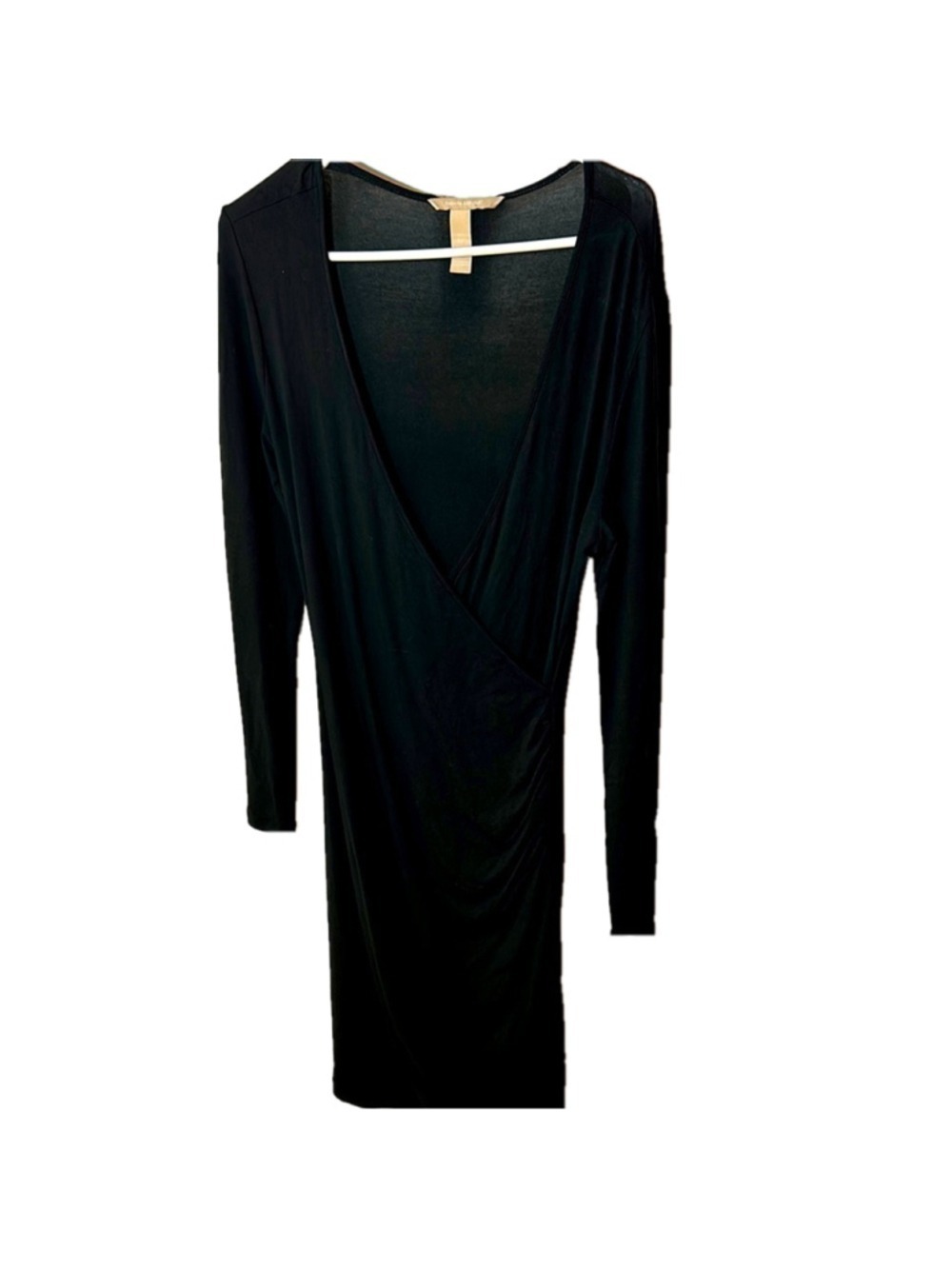 Banana Republic Black Long Sleeve Wrap Dress Small normcore